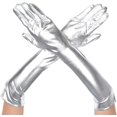 thumbnail image 1 of LinYooLi Gants de Cosplay en Satin Métallique Long 17 Pouces pour Femmes, 1 of 8