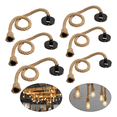 thumbnail image 2 of 6 pzs Socket Foco Cuerda De Yute, focos Vintage Colgantes 68 cm Belug, Negro, 2 of 5