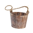 thumbnail image 2 of Maceta de madera para flores, resistente, compacta, tipo barril, para colgar, para plantas artificiales, flores, patios, bodas., 2 of 8