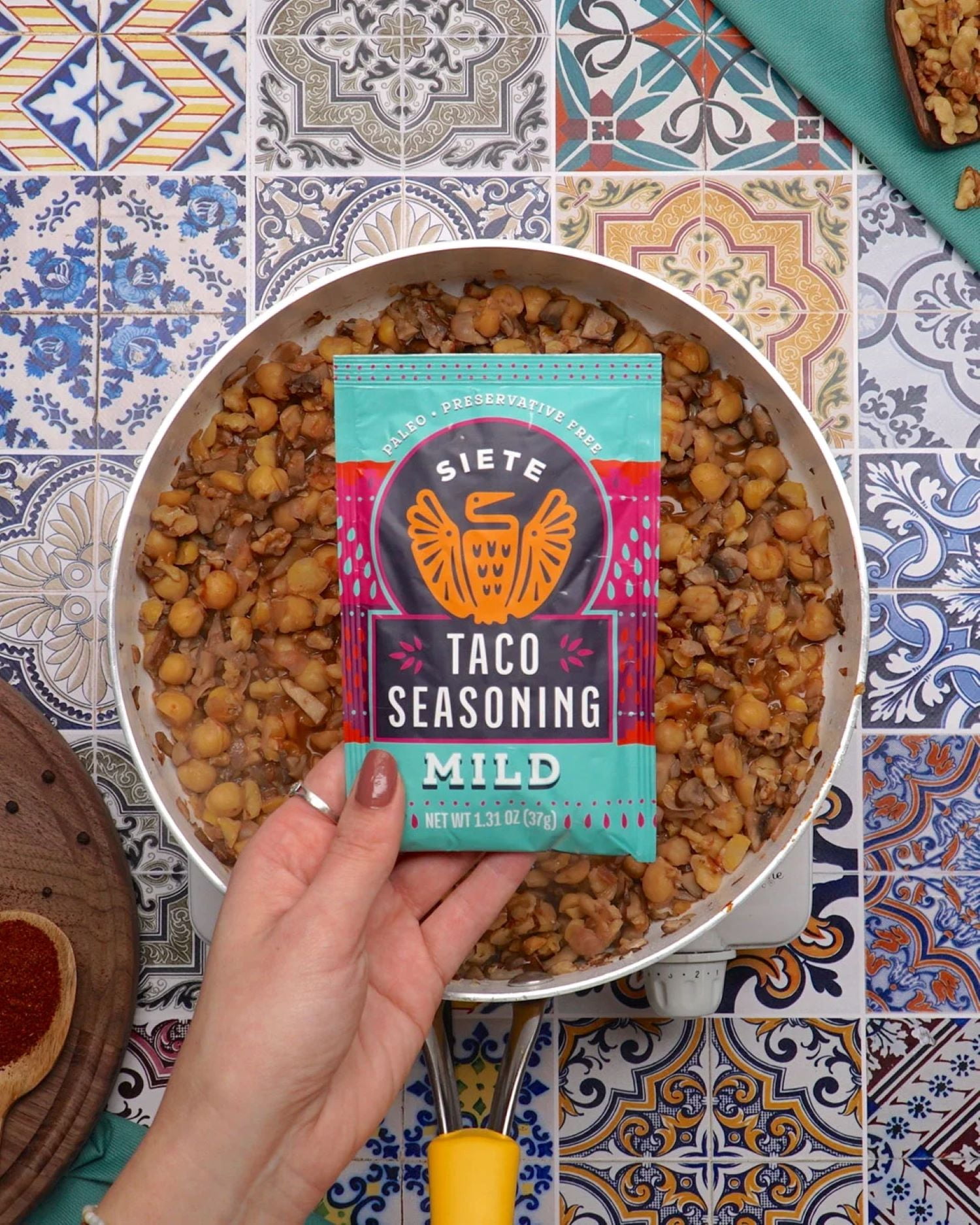 (2 pack) Siete Mild Taco Seasoning, Mixed Spice, 1.31 oz. Packet