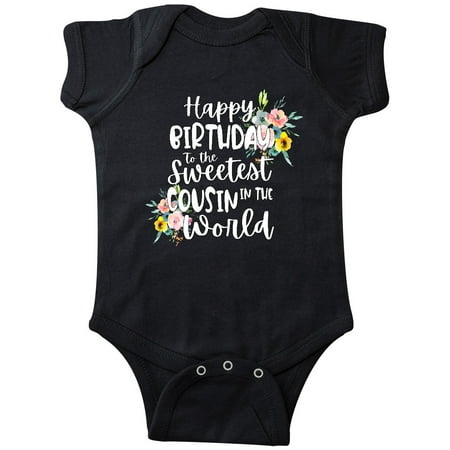 

Inktastic Happy Birthday To The Sweetest Cousin In The World Gift Baby Girl Bodysuit
