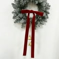 thumbnail image 5 of Red Velvet Ribbon Bows for Christmas Tree – 6"x15" Christmas Bows Ornaments, Classic Velvet Ribbon Decorations for Xmas Tree, Wreath, Front Door, Party & Holiday Home Decor, 5 of 7