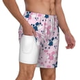 thumbnail image 3 of Picia Cartoon Poodle Dog pattern Mens Swim Trunks with Compression Liner Stretch Beach Shorts Quick Dry with Zipper Pockets No-Chafing Board Shorts-Small, 3 of 9