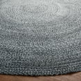 thumbnail image 3 of SAFAVIEH Cape Cod Audra Solid Polyester Area Rug, Charcoal, 4' x 4' Round, 3 of 7