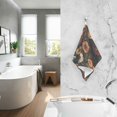 thumbnail image 2 of Yayeee 100% Cotton Hand Towels for Bathroom 16" x 28" Soft Absorbent Kitchen Towel, Dark Floral Pattern, 2 of 7