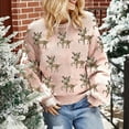 thumbnail image 5 of BOOMNY Christmas Womens Sweaters Long Sleeve Sweaters for Women Xmas Deer Embroidery Crewneck Knit Pullover Trendy Tops 2025 Fall Winter Knitwear, 5 of 5