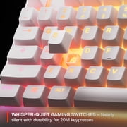 SteelSeries Apex 3 TKL RGB Wired Gaming Keyboard — Water and Dust Resistant — Whisper-Quiet Gaming Switch, White