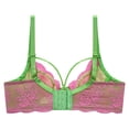 thumbnail image 4 of Perfectbot Lace Sheer Bras for Women, Sexy Push Up Breathable Balconette Demi Unlined Wireless Bra, 4 of 7