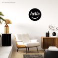 thumbnail image 2 of Hello Round Smile Metal Welcome Sign | This is Our Happy Place Welcome Sign Door Hanger | Laser Cut Solid Steel Decor Home Accent Wall Sign Hanging | Made in USA in 3 Sizes and 3 Colors, 2 of 6