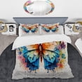 thumbnail image 2 of Designart "Colorful Butterfly Wonders II" Insects & Bugs Bedding Covert Set - Animals Orange Modern Bed Set With 2 Shams, 2 of 5