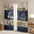 thumbnail image 2 of Erosebridal Cartoon Car Curtains and Drapes (38Wx54L),Happy Camping Blackout Curtains for Bedroom,Lodge Cabin Curtains Pack of 2 (38Wx54L),Boys Bedroom Decor, 2 of 6