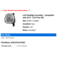 thumbnail image 2 of Left Headlight Assembly - Compatible with 2012 - 2019 Fiat 500 2013 2014 2015 2016 2017 2018, 2 of 2