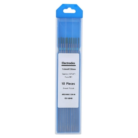 

10Pcs Tungsten Electrodes TIG Welding Argon Arc Pure Needle Green Head WP 1.6mmx150mm