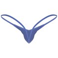 thumbnail image 2 of TiaoBug Men's Low Rise Jockstrap Stretchy G String Thong Panties Bikini Thong Briefs Underwear Blue L, 2 of 7