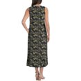 thumbnail image 2 of Briggs Women's Linen Blend Relaxed Fit Lightweight Floral Dress, Black Small, 2 of 5