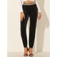 thumbnail image 4 of Pantalones Largos De Terciopelo Con Corazones De Cintura Elástica Alta Para Mujer Negro L, 4 of 6