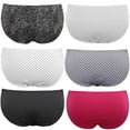 thumbnail image 3 of Curve Muse Women's Sexy Lace Bikini Hipster Boyshorts Underwear Panties-6 Pack-PACKA-S/5, 3 of 7