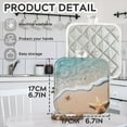 thumbnail image 2 of Heat Resistant Hot Pads 4 pack Beautiful Sandy Beach With Clear Blue Water And Gentle Waves Square Pot Holder for Kitchen Cooking oven And BBQ grill with Hanging Loop Potholder machine washable, 2 of 5