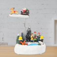 thumbnail image 4 of pitrice Christmas Village Scene Musical LED Light Rotating Ornament Santa and Deer, 4 of 8