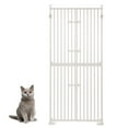 thumbnail image 2 of Unipaws 74 Inch Extra Tall Cat Gate with Locks, Pressure Mounted Pet Gate, Adjustable Cat Door Way, Indoor Use, White, 2 of 6