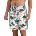 thumbnail image 2 of Kdxio Hawaii Palms Pattern Mens Casual Shorts - Drawstring Summer Beach Sports Shorts for Men, 2 of 9