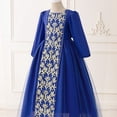 thumbnail image 5 of EnJoCho Girls Musli𝗆 Dress Islami𝖼 Abaya Girls Ramadan Musli𝗆 Dress Toddler Girls Long Sleeve Lace Embroidered Islami𝖼 Eid Abaya Prayer Dress Kids Kaftan Arabic, 5 of 6