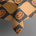 thumbnail image 5 of Checkered Pumpkin Halloween Pattern Square Tablecloth,Waterproof Square Table Cover,Wipeable Spillproof Washable Table Cover for Home Kitchen Party Decor 42"X42"(107x107cm), 5 of 6