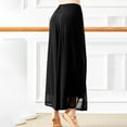 thumbnail image 2 of SWSMCLT Women's Palazzo Gaucho Flowy Pant Wide Leg Side Split Slit Lounge Pajama Bottoms Beach Elastic Waist Swing Solid Swing High Waisted Casual Summer Long Trousers Black 12, 2 of 4
