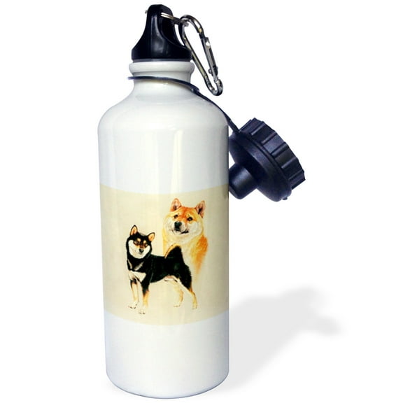 3dRose, Shiba Inu, Flip Straw 21oz Water Bottle