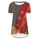 thumbnail image 5 of Tops Cortos para Mujeres Casual Impreso Delantero Corto Espalda Larga Manga Corta Raglan Cuello Redondo Superior, 5 of 5