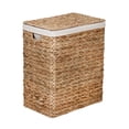thumbnail image 5 of Honey-Can-Do Water Hyacinth Wicker Laundry Hamper and Bath Storage Basket Set of 7, Natural/White, 5 of 12