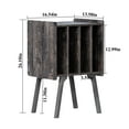 thumbnail image 2 of Record Player Stand, Turntable Stand Holds Up to 100 Albums, Mid-Century Modern Turntable Stand with 4 Cabinet, Grey Vinyl Table Display Shelf for Living Room, Bedroom, 2 of 8