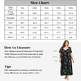 thumbnail image 4 of Loritta Plus Size Nightgowns for Women House Dress Short Sleeve Loungewear Floral Print V-Neck Moomoo Nightgowns Sleepwear XL-5XL, 4 of 6