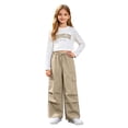thumbnail image 3 of Kogui Clothes for Girls Girls Clothes Set Shirt Top and Pants Kids 3 Piece Outfits for School Casual Size 7-8 (Brown,7-8 Years), 3 of 9