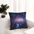 thumbnail image 6 of Fuzoiu Planets Stars And Galaxies1 Print Square Pillow Cover,Hidden Zipper Design,Luxury Square Pillow Case, Throw Pillow,Couch Cushion-18"x18", 6 of 7