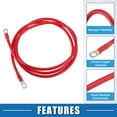 thumbnail image 3 of Unique Bargains 6 AWG Battery Cable 182cm 6FT 6 AWG Gauge Car Battery Inverter Cable with 5/16 Inch Lugs Pure Copper Red, 3 of 6