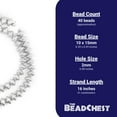 thumbnail image 4 of The Bead Chest Silver Bicone Natural Wood Beads (10x15mm): Organic Eco-Friendly Wooden Bead Strand for DIY Jewelry, Crafts, Necklace and Bracelet Making, 4 of 4
