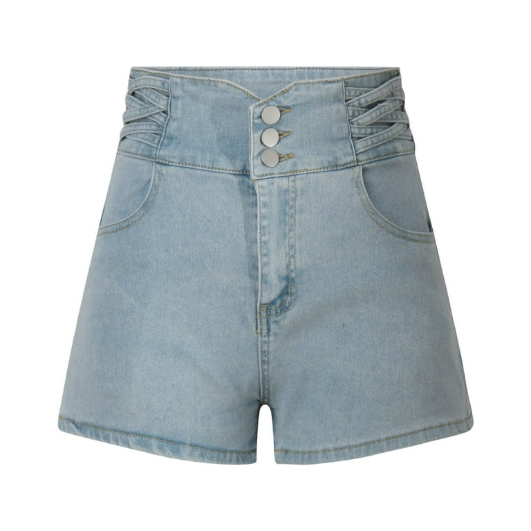 Puffy jean shorts deals