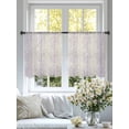 thumbnail image 3 of Purple Botanical Sheer Curtains 45 Inch Length 2 Panels Set, Farmhouse Spring Summer Branch Voile Window Treatment Rod Pocket Small Kitchen Curtains Drapes for Bedroom 52"x45"x2, 3 of 7