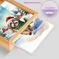 thumbnail image 4 of Hello Winter Shih Tzu Frosty Morning Walk Welcome Snowy Christmas Acrylic Plaque with Wood Photo Frame Box Lion Dog Lover Gifts Light Box - 02018, 4 of 5