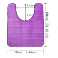 thumbnail image 2 of Memory Foam Toilet Bath Mat U-Shaped Toilet Rug, Bath Mat for Toilet Memory Foam U-Shaped Bath Rug, Bathroom Carpet Machine Washable Soft Non-Slip Dry Quickly Water Absorption (1Pc, Purple, 20×24In), 2 of 3