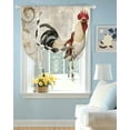 thumbnail image 2 of Vintage Rooster Tie Up Curtains for Window, Thermal Insulted Balloon Shade Adjustable Rod Pocket Curtains Valance Panels for Kitchen Bathroom Cafe 42 x 45 Farmhouse Animals Geometric, 2 of 6