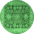 thumbnail image 1 of Ahgly Company Indoor Round Persian Emerald Green Traditional Area Rugs, 8' Round, 1 of 4