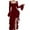 Costume49# Red, variant on oqasdz Christmas Clothes Elegant Festive Square Neck Long Sleeve High Slit Evening Gown and Parties Irregular Hem Fashion Formal Dress