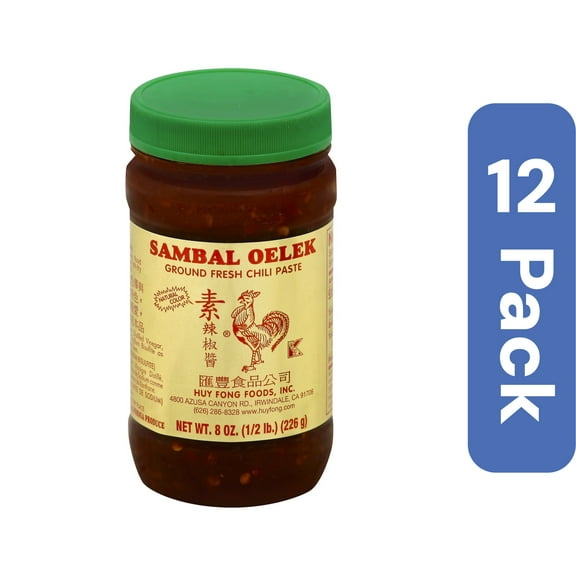 Huy Fong Chili Paste Sambal Oelek 8 oz (Pack Of 12)