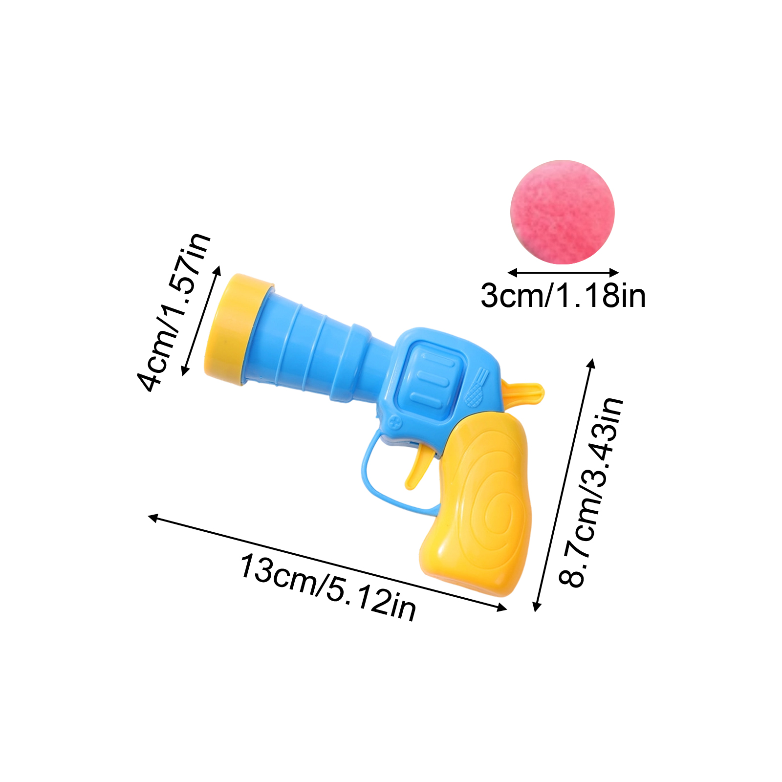 Cats Plush Ball Launcher Toy For Self-Entertainment & Interactive Play, Silent Pet-Safe Balls Gentle On Cats’ Gums And Home Furnishings, 1 Launcher Gun + 50 Plush Balls Included,
