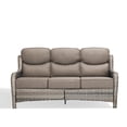thumbnail image 2 of Jentlehouse Outdoor 3-Seat Patio Sofa Furniture, All-Weather Gray Wicker Couch with Deep Seat Anti-Slip Cushion, Gray, 2 of 7