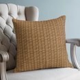 thumbnail image 4 of Pillow Covers 18x18 Set of 2, Vintage Rattan Throw Pillow Covers Decorative Couch Cushion Cover, Minimalist Abstract Wicker Texture Brown Microfiber Soft Pillowcases for Bedroom Living Room Sofa, 4 of 9