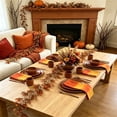 thumbnail image 7 of Fall Eucalyptus Leaf Garland,5.9 Ft Autumn Faux Eucalyptus Leaves Fall Garland,Thanksgiving Harvest Festival Decorations for Home Mantle Porch Outdoor Indoor Wedding Table Wall Arch Decor, 7 of 7