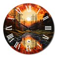thumbnail image 2 of Designart "Power Lines formd Connections IV" Abstract Oversized Wall Clock, 2 of 5